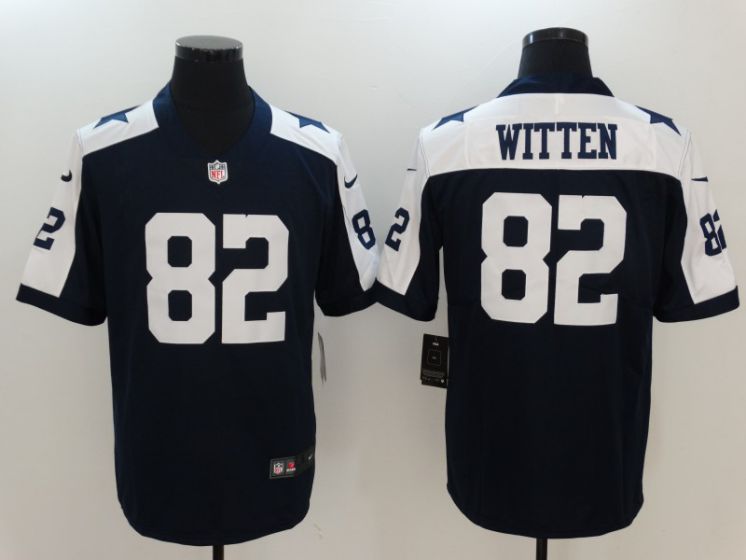 Men Dallas cowboys #82 Witten Blue Thanksgiving Nike Vapor Untouchable Limited NFL Jerseys